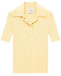 Courreges - AC Poloshirt aus geripptem Strick - Lyst