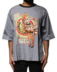 Dolce & Gabbana - Polka Dot Pinup Graphic Tee - Lyst