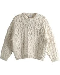 Brunello Cucinelli - Pullover Mit Zopfmuster - Lyst