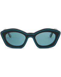 Marni - Logo-print Oval-frame Sunglasses - Lyst
