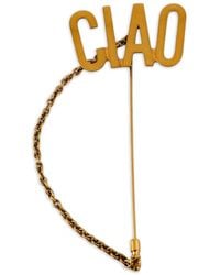 Moschino - Chain-Detail Brooch - Lyst