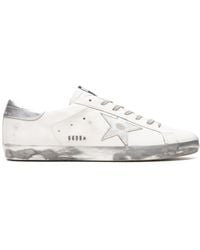 Golden Goose - Super-Star Trainers With Laminated Star And Heels Tab - Lyst