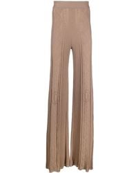 Marine Serre - Neutral Pointelle Knit Trousers - Lyst