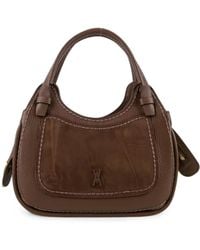 VISONA - Suede-Panelled Grained-Leather Tote Bag - Lyst