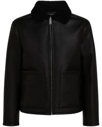 KARL LAGERFELD - Faux-Shearling Reversible Jacket - Lyst