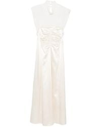 Carven - Satin-Finish Maxi Dress - Lyst
