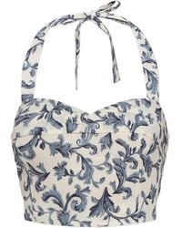 Posse - Rue Halterneck Baroque-Print Top - Lyst