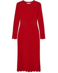 Twinset - Vestido con dobladillo festoneado - Lyst