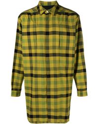 Rick Owens - Plaid-pattern Flannel Shirt - Lyst