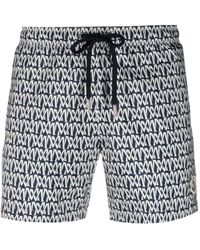 Moncler - Monogram-print Logo-patch Swim Shorts - Lyst