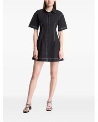 Gap - Robe Courte Manches Courtes À Coutures Contrastantes - Lyst