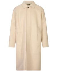 Kiton - Raglan-Sleeve Single-Breasted Coat - Lyst