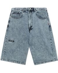 Izzue - Jeans-Shorts mit Logo-Patch - Lyst
