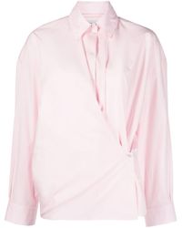 Lemaire - Wrap-effect Cotton-poplin Shirt - Lyst