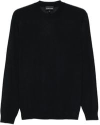 Emporio Armani - Jersey de lana con cuello redondo - Lyst