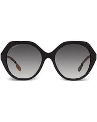 Burberry - Lunettes De Soleil À Monture Géométrique - Lyst