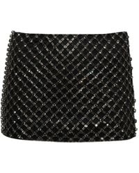 The Attico - Cady Crystal-Embellished Miniskirt - Lyst
