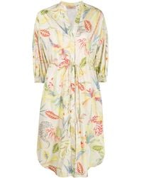 Twinset - Printed Cotton Shirt Dress - Lyst