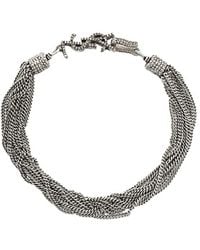 Saint Laurent - Loulou Twisted Chains Bracelet - Lyst