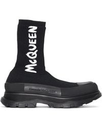 McQueen - Tread Sock-Boots - Lyst