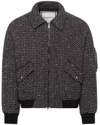 WOOYOUNGMI - Tweed Zip-Up Bomber Jacket - Lyst