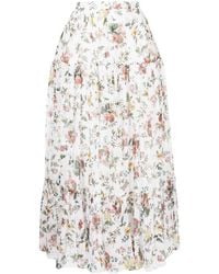 Erdem - Floral-print Cotton A-line Skirt - Lyst