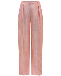 12 STOREEZ - Pressed-crease Linen Trousers - Lyst