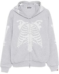 A Bathing Ape - Felpa Con Stampa E Cappuccio - Lyst