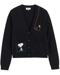Chinti & Parker - Snoopy-Intarsia Patch-Pocket Cardigan - Lyst