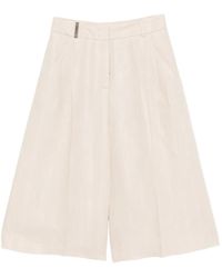 Peserico - Front-Pleat Shorts - Lyst