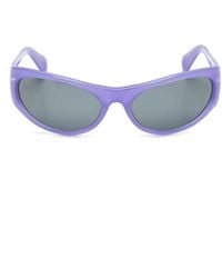 Off-White c/o Virgil Abloh - Napoli Round-Frame Sunglasses - Lyst