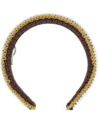 Miu Miu - Crochet-Striped Headband - Lyst