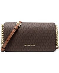 Michael Kors - Medium Jet Set Signature-Logo Crossbody Bag - Lyst