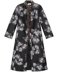 Maliparmi - Floral-Print Crystal-Embellished Coat - Lyst