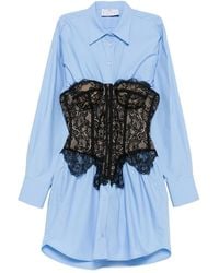 GIUSEPPE DI MORABITO - Lace-Corset Shirt Dress - Lyst