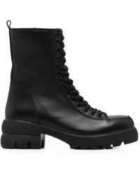 SERGIO MORETTI FIRENZE - Lace-Up Chunky-Sole Ankle Boots - Lyst