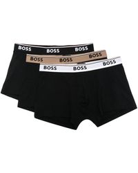 BOSS - Set aus drei Boxershorts mit Logo-Bund - Lyst