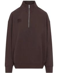 PANGAIA - Half-Zip Mock-Neck Sweatshirt - Lyst