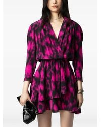 Zadig & Voltaire - Rogers Silk Mini Dress - Lyst