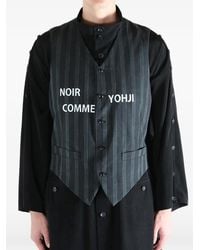 Yohji Yamamoto - Pinstripe Cotton Waistcoat - Lyst