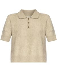 Lisa Yang - Carolyn Buttoned Collared Polo Top - Lyst