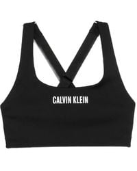 Calvin Klein - Brassière De Sport À Logo Imprimé - Lyst