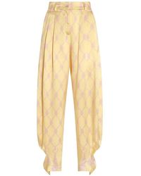 Genny - Silk Printed Trousers - Lyst