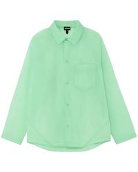 Goldwin - Camisa Semitranslúcida De Manga Raglán - Lyst