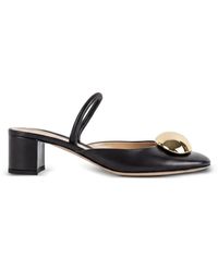 Gianvito Rossi - Sphera Embellished Leather Mules - Lyst