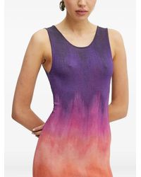 Silvian Heach - Ombre Mouwloze Midi-Jurk - Lyst