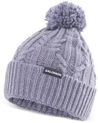 Salomon - Pompom Cable-Knit Hat - Lyst