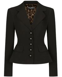 Dolce & Gabbana - Logo-Plaque Button-Fastening Blazer - Lyst