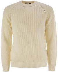 Peserico - Crew-Neck Ribbed Sweater - Lyst