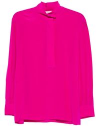 Liviana Conti - Mock-Neck Long-Sleeve Blouse - Lyst